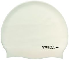 Speedo Flat Silicone Swimming Cap - White