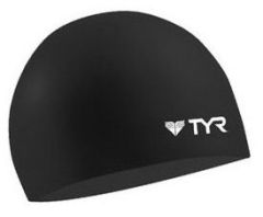 TYR Wrinkle Free Silicone Swimming Cap - Black