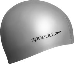 Speedo Flat Silicone Swimming Cap - Silver