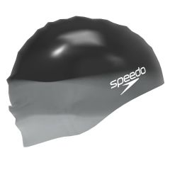 Speedo Multi Colour Silicone Swimming Cap - Speedo Black/Monument/Faded Storm