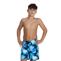 Speedo Boys Printed Leisure 15" Watershort - Black/Blue