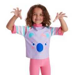 Speedo Girls Koala Sun Protection Top & Short - Purple/Pink