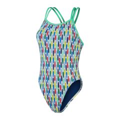 Speedo Womens Surfboard Stack Allover Digital Starback 1 Piece Swimsuit