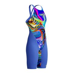 Speedo Womens Fastskin LZR Pure Valor 2.0 Openback Kneeskin - Dark Blue