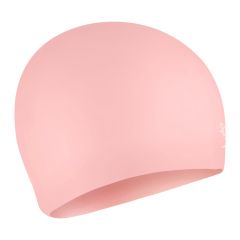 Speedo Plain Moulded Silicone Swimming Cap - Light Pink