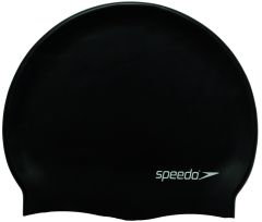 Speedo Flat Silicone Swimming Cap - Black