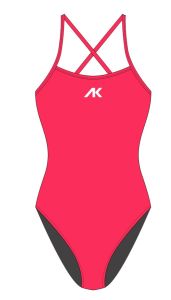 Womens AK Tieback Swimsuit - Neon Cherry