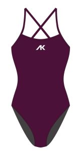 Womens AK Tieback Swimsuit - Cabernet