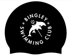 AK Bingley Club Logo Only Swimming Cap - Black/White