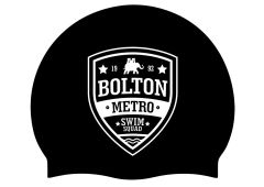 Bolton Metro Club Logo Only Swimming Cap - Black