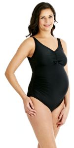 Speedo Womens Grace UBack Maternity One Piece Swimsuit - Black