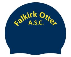 Falkirk Otter Club Logo Only Swimming Cap - Navy/Yellow