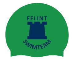 Fflint Club Logo Only Swimming Cap - Green