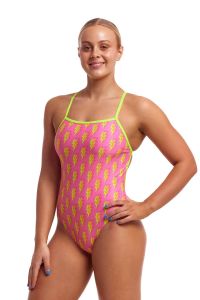 Funkita Ladies Stunner Single Strength One Piece Swimsuit - Pink/Yellow