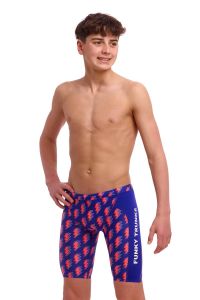 Funky Trunks Boys Flash Training Jammers - Blue/Red