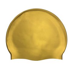 AK Adult Silicone Suede Swimming Cap - Gold