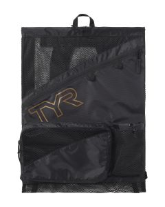 TYR Elite Mesh Backpack - Black/Gold