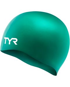 TYR Wrinkle Free Silicone Swimming Cap - Green