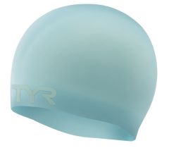 TYR Wrinkle Free Silicone Swimming Cap - Light Blue