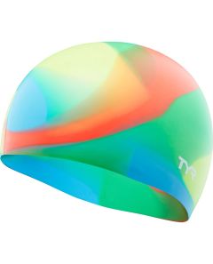 TYR Junior Tie Dye Silicone Swim Cap - Multi