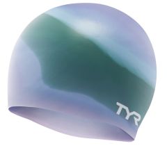 TYR Junior Tie Dye Silicone Swimming Cap - Purple