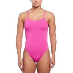 Nike Hydrastrong Solid Cutout One Piece - Fire Pink