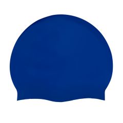 AK Adult Silicone Suede Swimming Cap - Blue