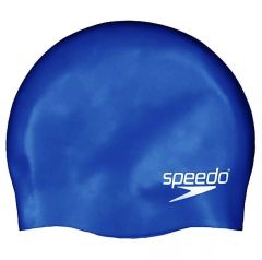 Speedo Plain Moulded Swimming Cap - Blue