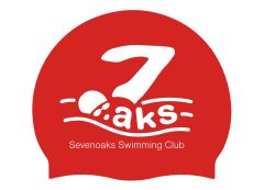 Sevenoaks Club Logo Only Swimming Cap - Red/White