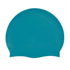 AK Adult Silicone Suede Swimming Cap - Sky Blue