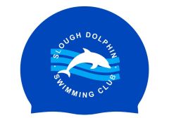 Slough Dolphin Club Logo Only Swimming Cap - Royal/Sky/White