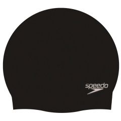 Speedo Plain Moulded Swimming Cap - Black