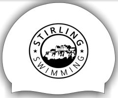 Stirling White 3pk Club Logo Only Swimming Cap - White/Black