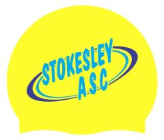 Stokesley Yellow Club Logo Only Swimming Cap - Yellow/Blue/Blue