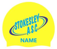 Stokesley Yellow 3pk Club Logo + Name Swimming Cap - Yellow/Blue