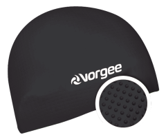 Vorgee Super Grip Silicone Swimming Cap - Black