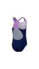 Speedo Girls Digital Placement Splashback Swimsuit - True Navy/Sweet Purple/Flare Pink/Bolt/Mandarin Peel/Lemon Drizzle/Bitter Lime