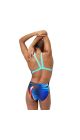 Speedo Womens Allover Printed Leaderback Swimsuit - Multi