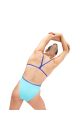 Speedo Womens Solid Vback Swimsuit - Blue