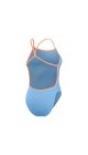 Speedo Womens Solid Vback Swimsuit - Curious Blue/Disco Peach