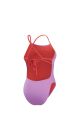 Speedo Womens Solid Tie Back Swimsuit - Sweet Purple/Watermelon