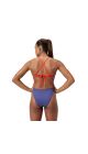 Speedo Womens Solid Tie Back Swimsuit - Hapuna Blue