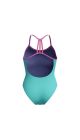 Speedo Girls Solid Lane Line Back Swimsuit - Arctic Glass