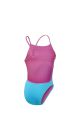 Speedo Womens Placement Digital Vback Swimsuit - Picton Blue/Kiki Pink