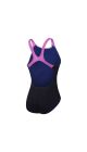 Speedo Womens Allover Digital Recordbreaker Swimsuit - Black/Kiki Pink/Picton Blue