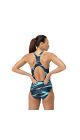 Speedo Womens HyperBoom Allover Medalist Swimsuit - Dark Teal