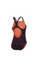 Speedo Womens HyperBoom Allover Medalist Swimsuit - Black/Plum Dandy Siren Red