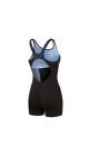 Speedo Womens HyperBoom Splice Legsuit Swimsuit - Black/True Cobalt/Curious Blue