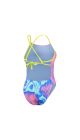 Speedo Womens Allover Digital Tie Back Swimsuit - Disco Peach/Sweet Purple/Tranquil Blue/Arctic Glass