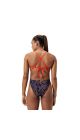 Speedo Womens Allover Digital Tie Back Swimsuit - Multi